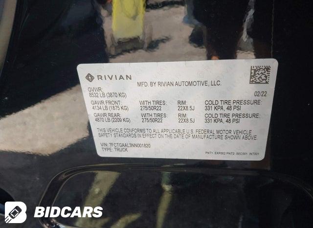 2022 Rivian R1T — VIN 7FCTGAAL3NN001820, фото 9