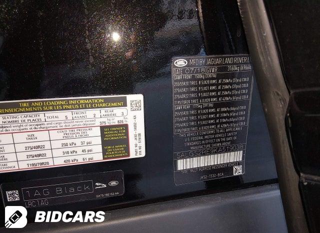 2019 Land Rover Range Rover — VIN SALGS2RE9KA519038, şəkil 9