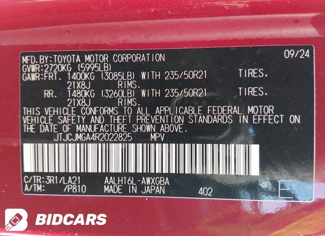 2024 Lexus RX — VIN JTJCJMGA4R2022825, şəkil 9