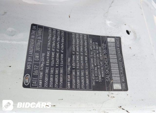 SALSK2D45DA766102 2013 Land Rover Range Rover photo no. 9