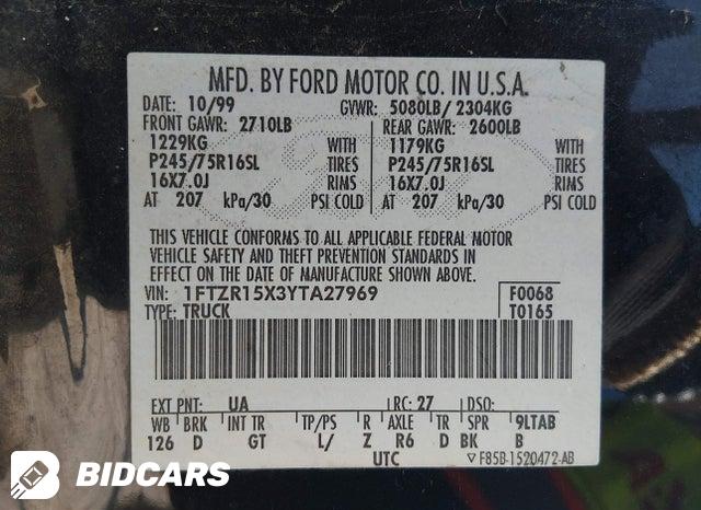 1FTZR15X3YTA27969 2000 Ford Ranger photo no. 9