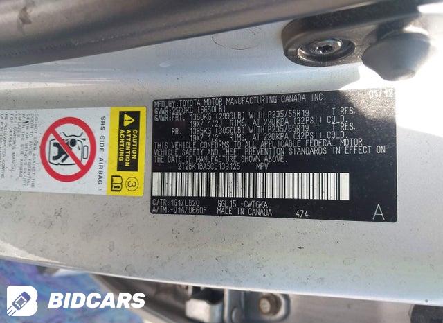 2T2BK1BA5CC139125 2012 Lexus RX photo no. 9