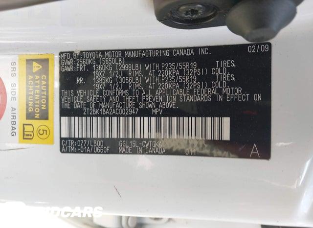 2T2BK1BA2AC002947 2010 Lexus RX photo no. 9