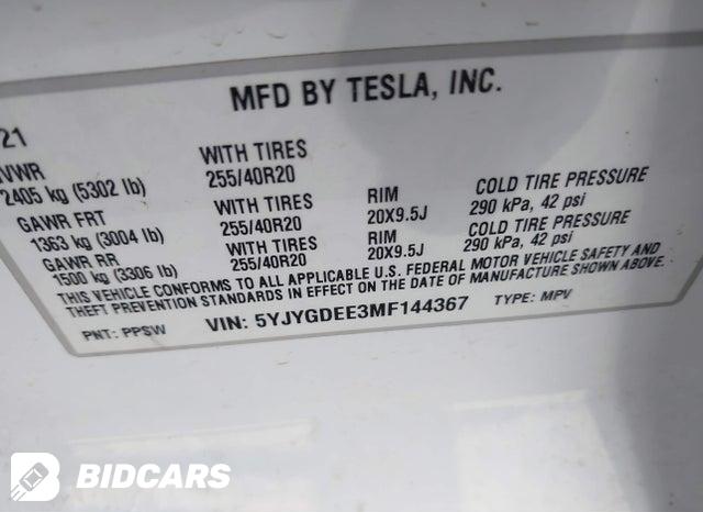 5YJYGDEE3MF144367 2021 Tesla Model Y photo no. 9