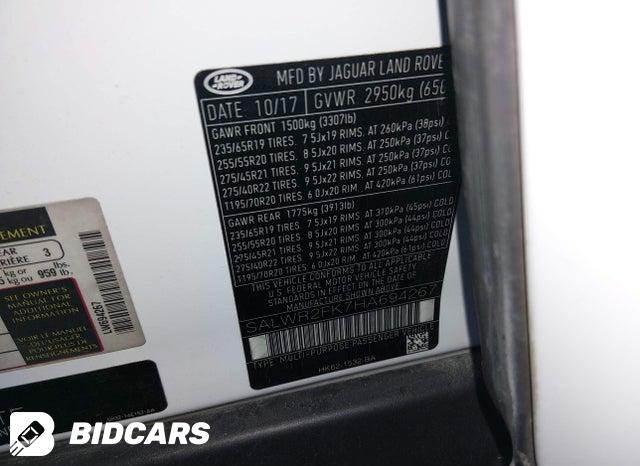 SALWR2FK7HA694267 2017 Land Rover Range Rover photo no. 9