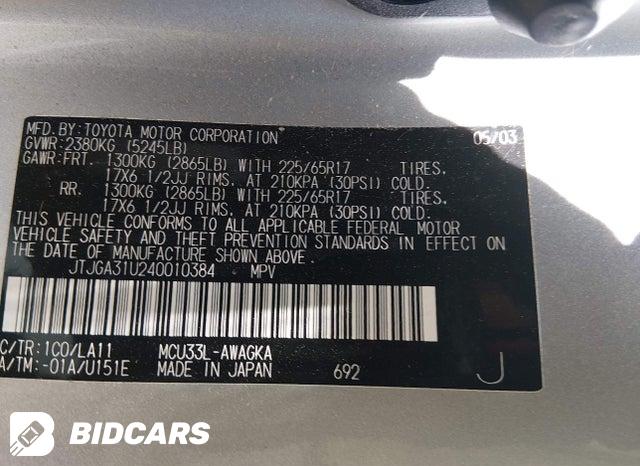 JTJGA31U240010384 2004 Lexus RX photo no. 9