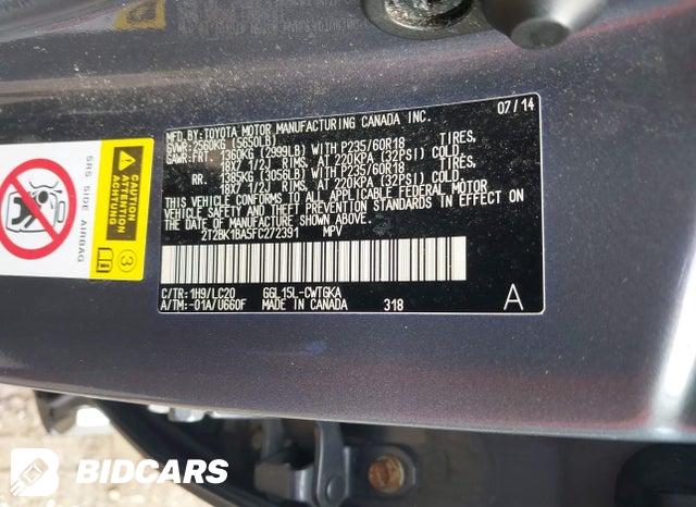 2T2BK1BA5FC272391 2015 Lexus RX photo no. 9