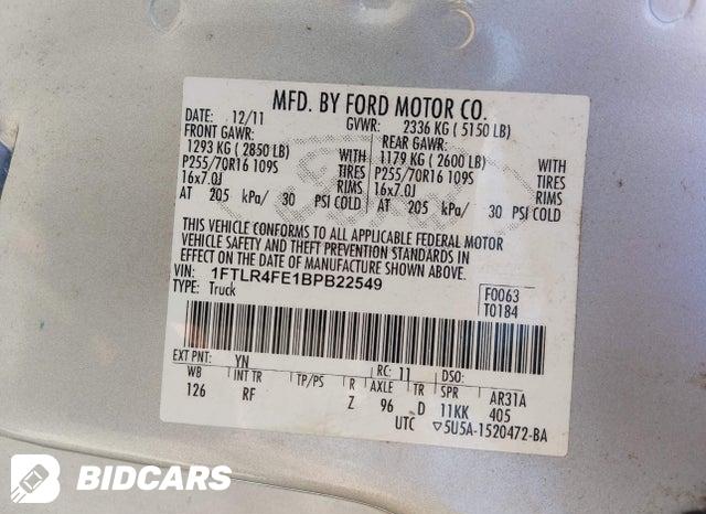 1FTLR4FE1BPB22549 2011 Ford Ranger photo no. 9