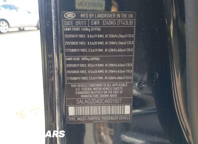 SALAG2D42CA601927 2012 Land Rover LR4 photo no. 9