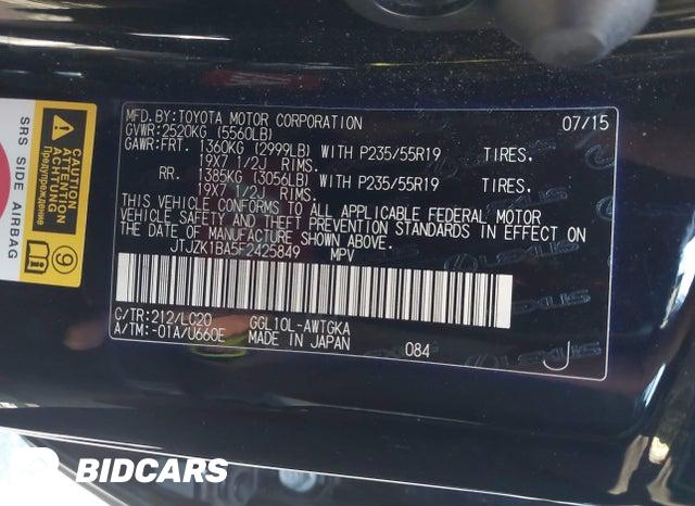 JTJZK1BA5F2425849 2015 Lexus RX photo no. 9