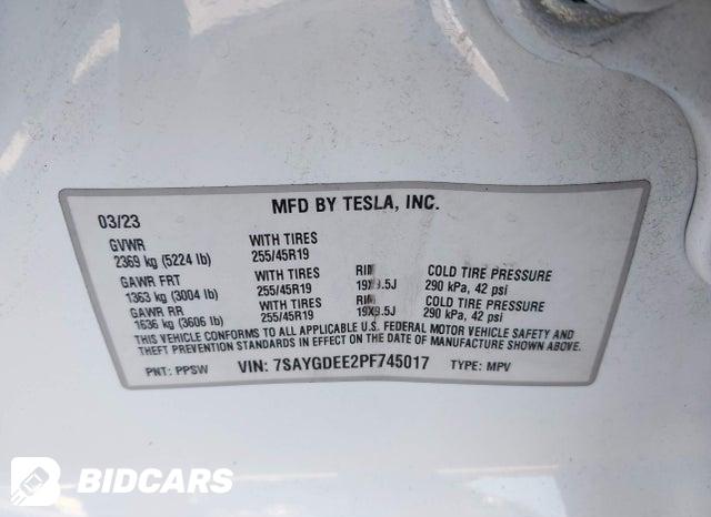 7SAYGDEE2PF745017 2023 Tesla Model Y photo no. 9