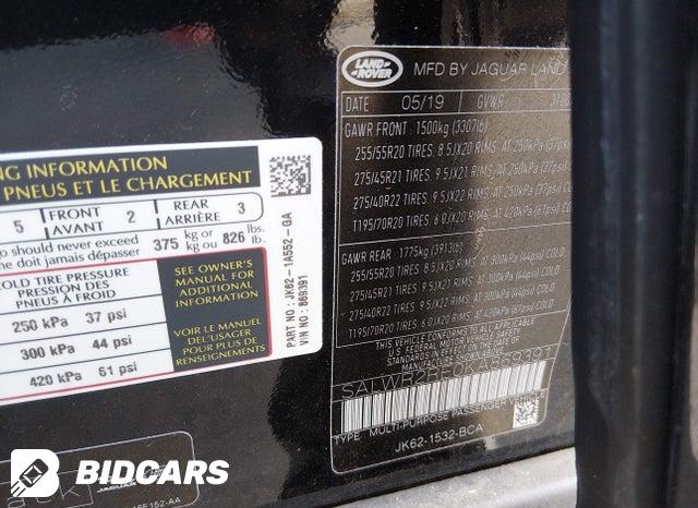 2019 Land Rover Range Rover — VIN SALWR2RE0KA869391, şəkil 9