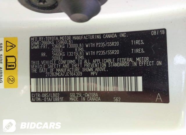 2018 Lexus RX — VIN 2T2BZMCA7JC164309, şəkil 9