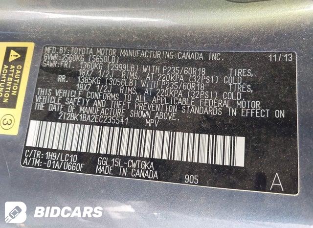 2T2BK1BA2EC235541 2014 Lexus RX photo no. 9