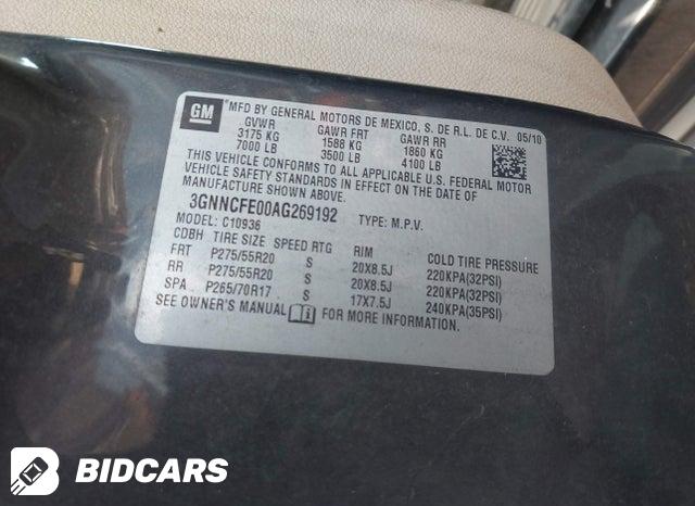 3GNNCFE00AG269192 2010 Chevrolet Avalanche 1500 photo no. 9