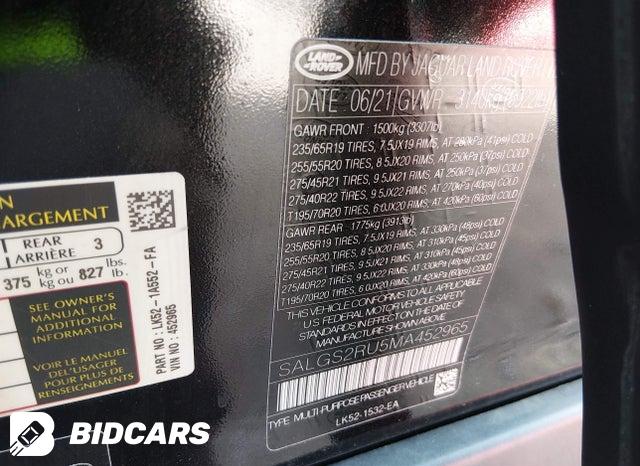2021 Land Rover Range Rover — VIN SALGS2RU5MA452965, şəkil 9