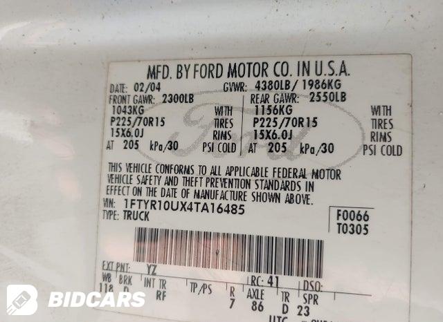 1FTYR10UX4TA16485 2004 Ford Ranger photo no. 9