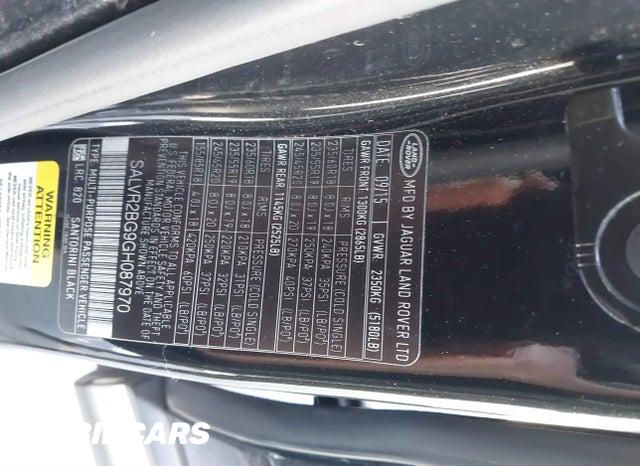 2016 Land Rover Range Rover — VIN SALVR2BG9GH087970, şəkil 9