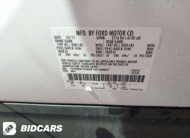 1FM5K7D89FGC34867 2015 Ford Explorer photo no. 9