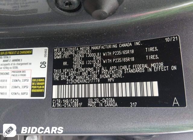 2022 Lexus RX — VIN 2T2HZMDAXNC317778, şəkil 9