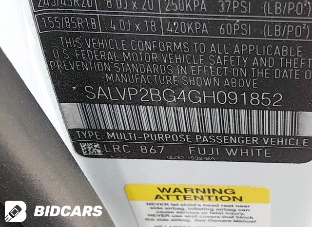2016 Land Rover Range Rover — VIN SALVP2BG4GH091852, şəkil 9