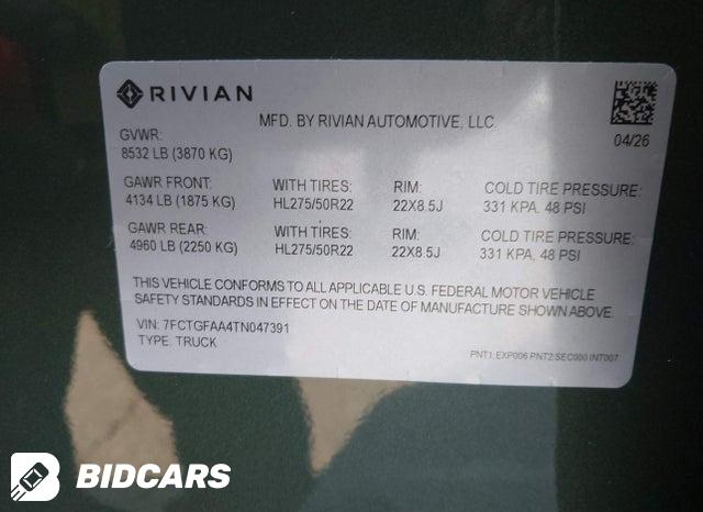 2026 Rivian R1T — VIN 7FCTGFAA4TN047391, şəkil 8