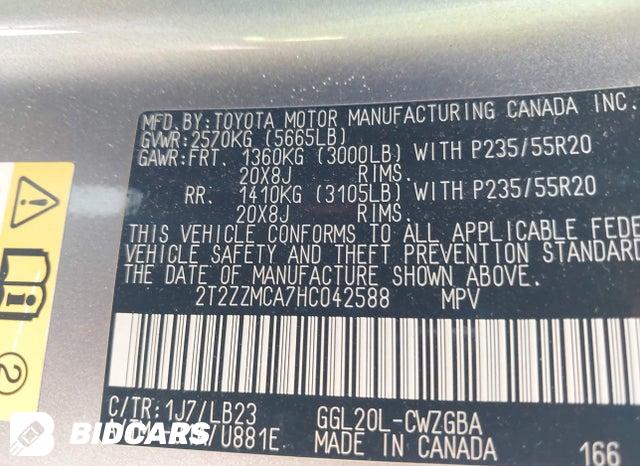 2017 Lexus RX — VIN 2T2ZZMCA7HC042588, şəkil 9