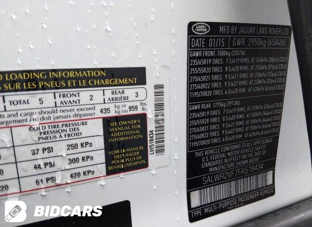 SALWR2VF7FA518434 2015 Land Rover Range Rover photo no. 9