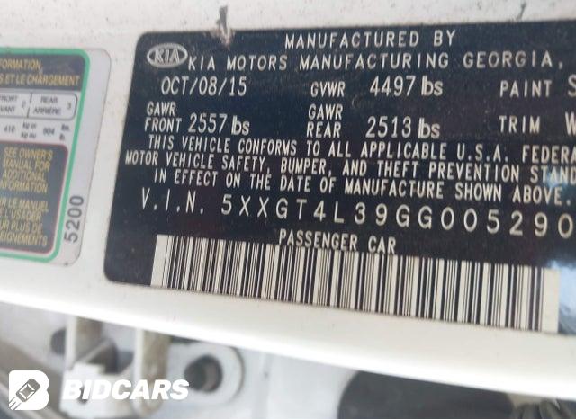 5XXGT4L39GG005290 2016 KIA Optima photo no. 9