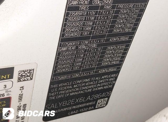 2020 Land Rover Range Rover — VIN SALYB2EX6LA286409, şəkil 9
