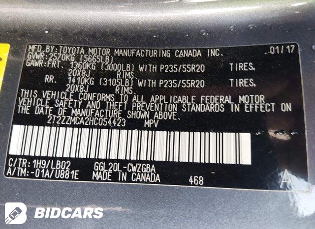 2017 Lexus RX — VIN 2T2ZZMCA2HC054423, şəkil 9