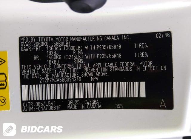 2016 Lexus RX — VIN 2T2BZMCA5GC021349, şəkil 9