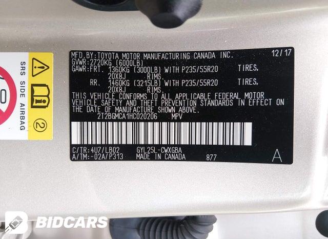2T2BGMCA1HC020206 2017 Lexus RX photo no. 9