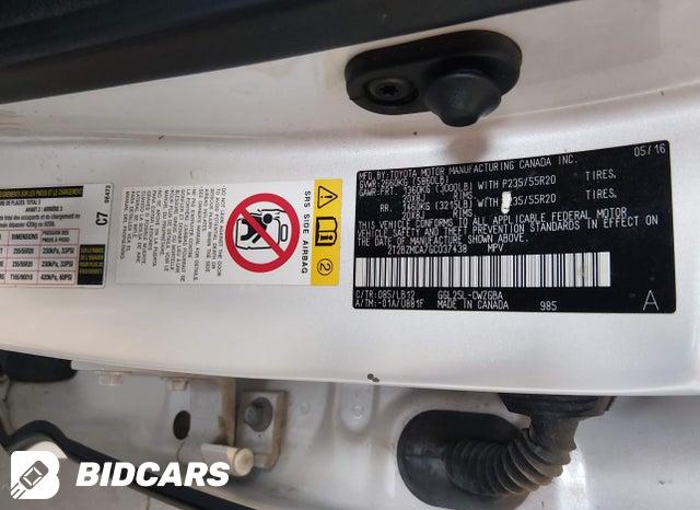 2016 Lexus RX — VIN 2T2BZMCA7GC037438, şəkil 9