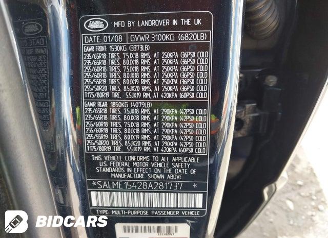 SALME15428A281737 2008 Land Rover Range Rover photo no. 9