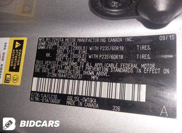 2T2BK1BA4FC342737 2015 Lexus RX photo no. 9