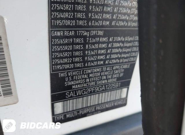 SALWG2PF9GA122591 2016 Land Rover Range Rover photo no. 9