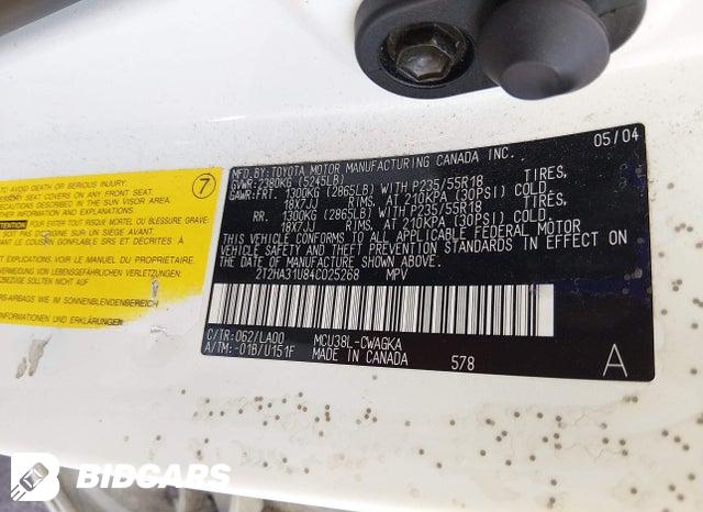 2T2HA31U84C025268 2004 Lexus RX photo no. 9