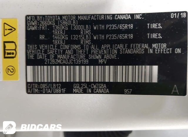 2018 Lexus RX — VIN 2T2BZMCA0JC139199, фото 9