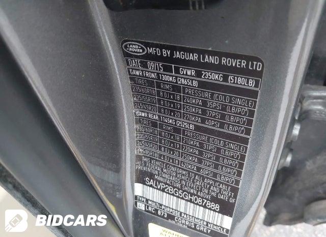 2016 Land Rover Range Rover — VIN SALVP2BG5GH087888, şəkil 9