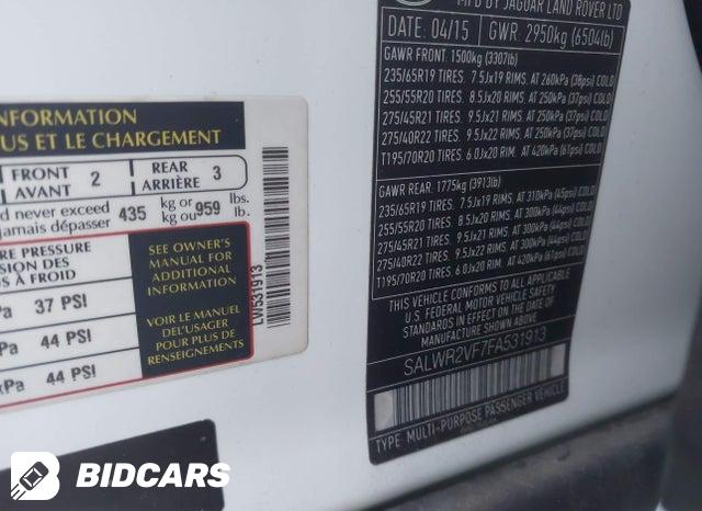 SALWR2VF7FA531913 2015 Land Rover Range Rover photo no. 9