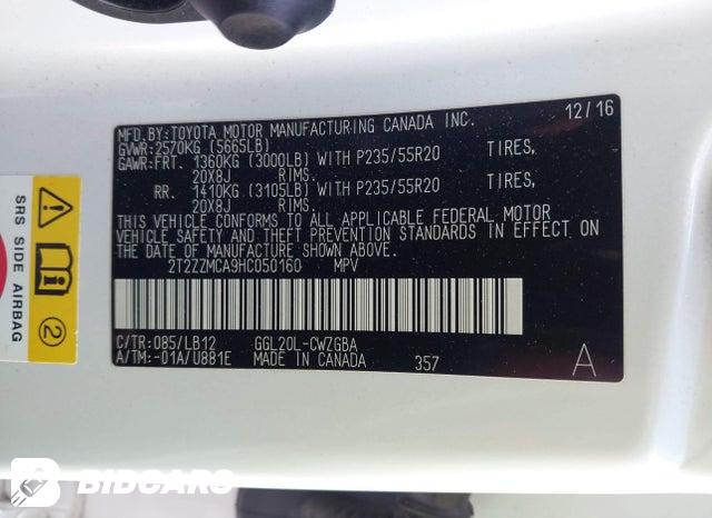 2T2ZZMCA9HC050160 2017 Lexus RX photo no. 9