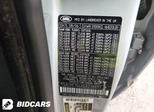 SALME154X6A238891 2006 Land Rover Range Rover photo no. 9