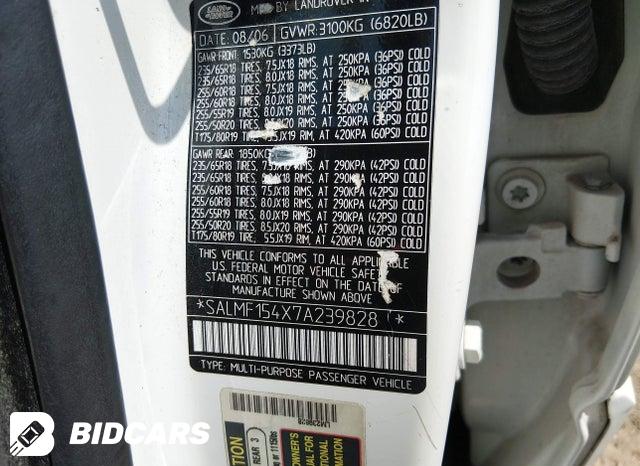 SALMF154X7A239828 2007 Land Rover Range Rover photo no. 9