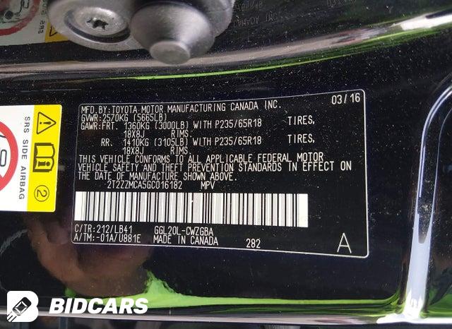 2016 Lexus RX — VIN 2T2ZZMCA5GC016182, şəkil 9