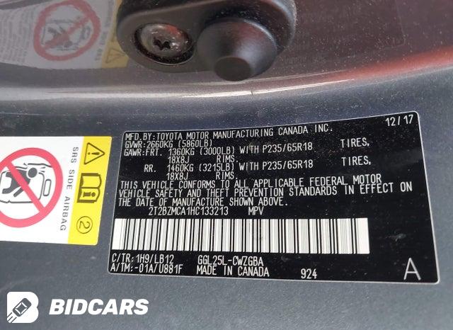 2017 Lexus RX — VIN 2T2BZMCA1HC133213, şəkil 9