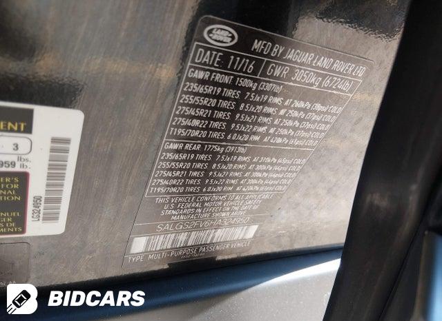 SALGS2FV6HA324950 2017 Land Rover Range Rover photo no. 9