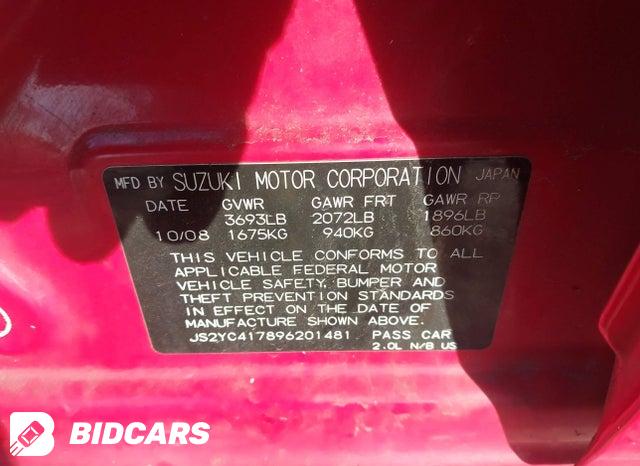JS2YC417896201481 2009 Suzuki SX4 photo no. 9