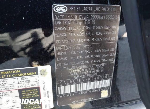 2019 Land Rover Discovery — VIN SALRG2RV2K2400705, şəkil 9