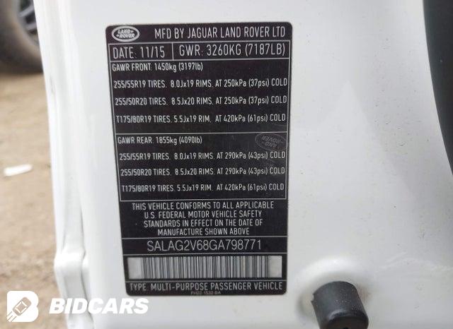 SALAG2V68GA798771 2016 Land Rover LR4 photo no. 9